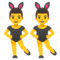 Men with Bunny Ears emoji on Google